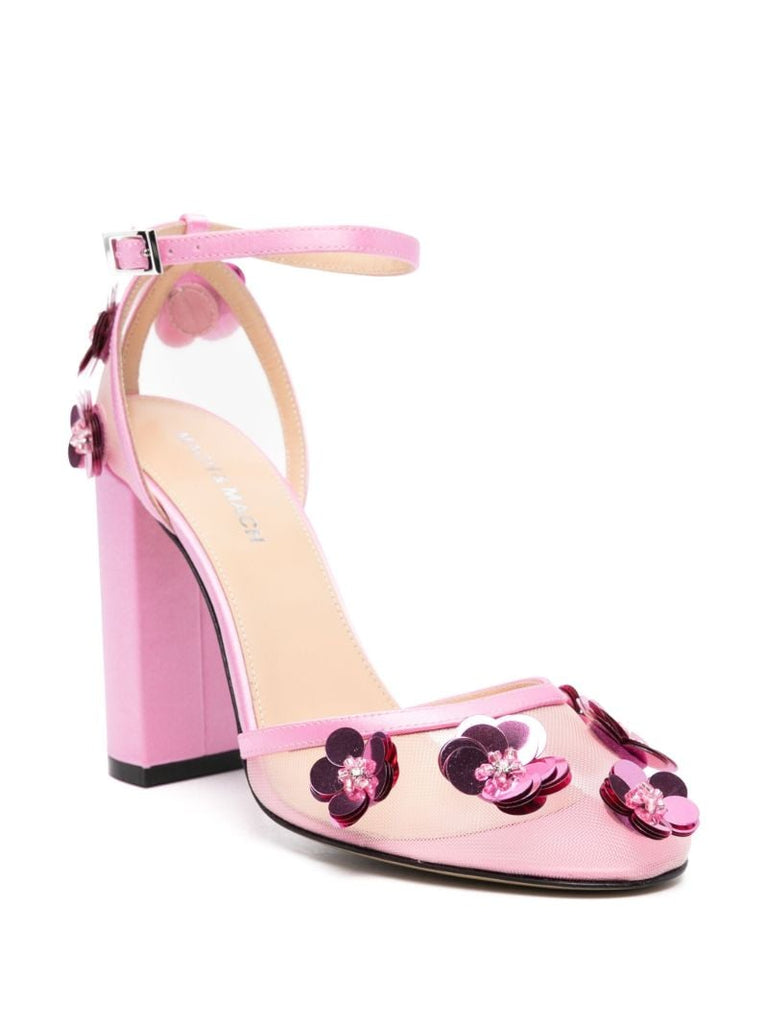 Blue 110 Floral-appliquÃ_x0083_Â© Pumps