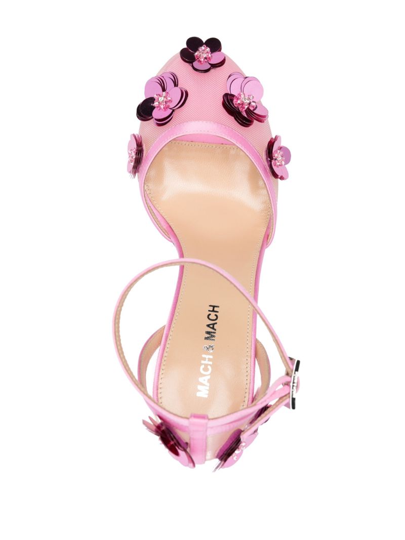 Blue 110 Floral-appliquÃ_x0083_Â© Pumps