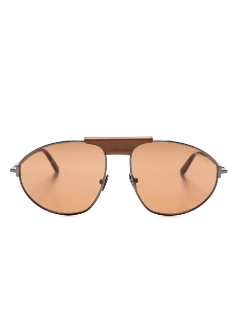 Brown Ken Pilot Frame Sunglasses