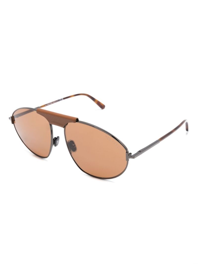 Brown Ken Pilot Frame Sunglasses