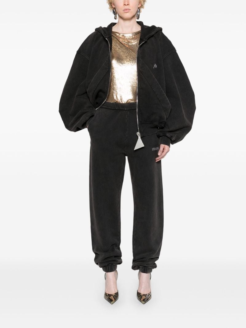 Black Zip-up Cotton Hoodie