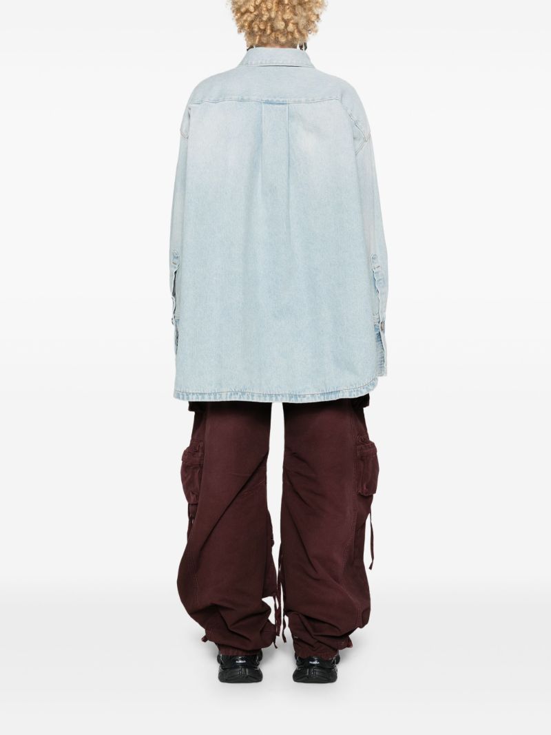Blue Oversized Denim Coat