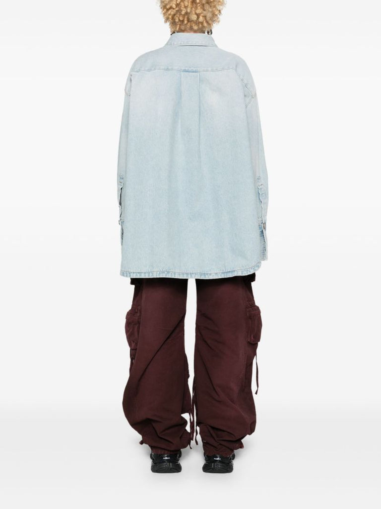 Blue Oversized Denim Coat