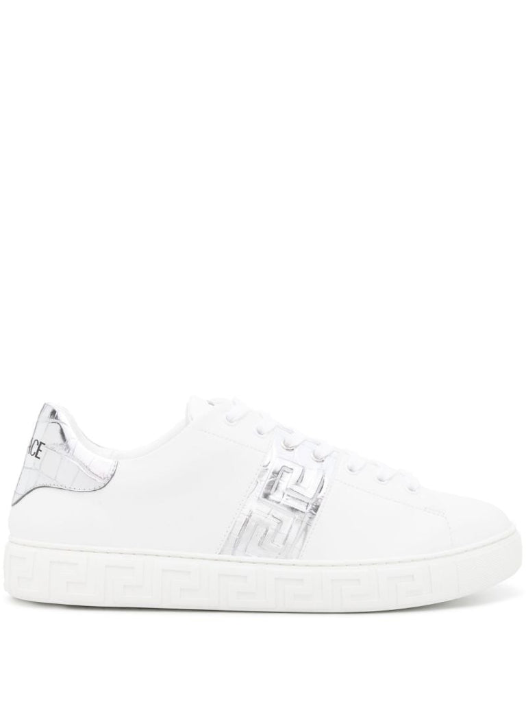 White Greca Leather Sneakers