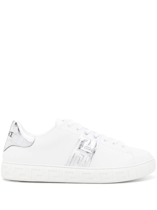 White Greca Leather Sneakers