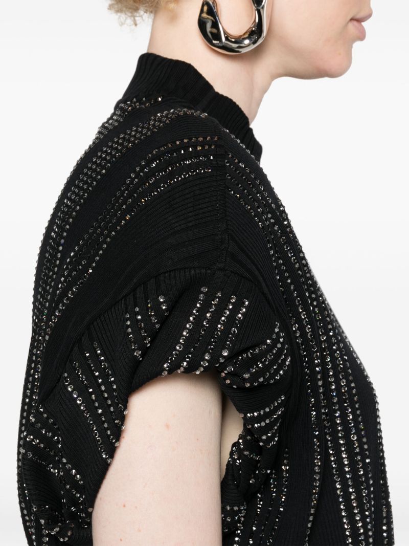 Black Crystal Cotton T-shirt