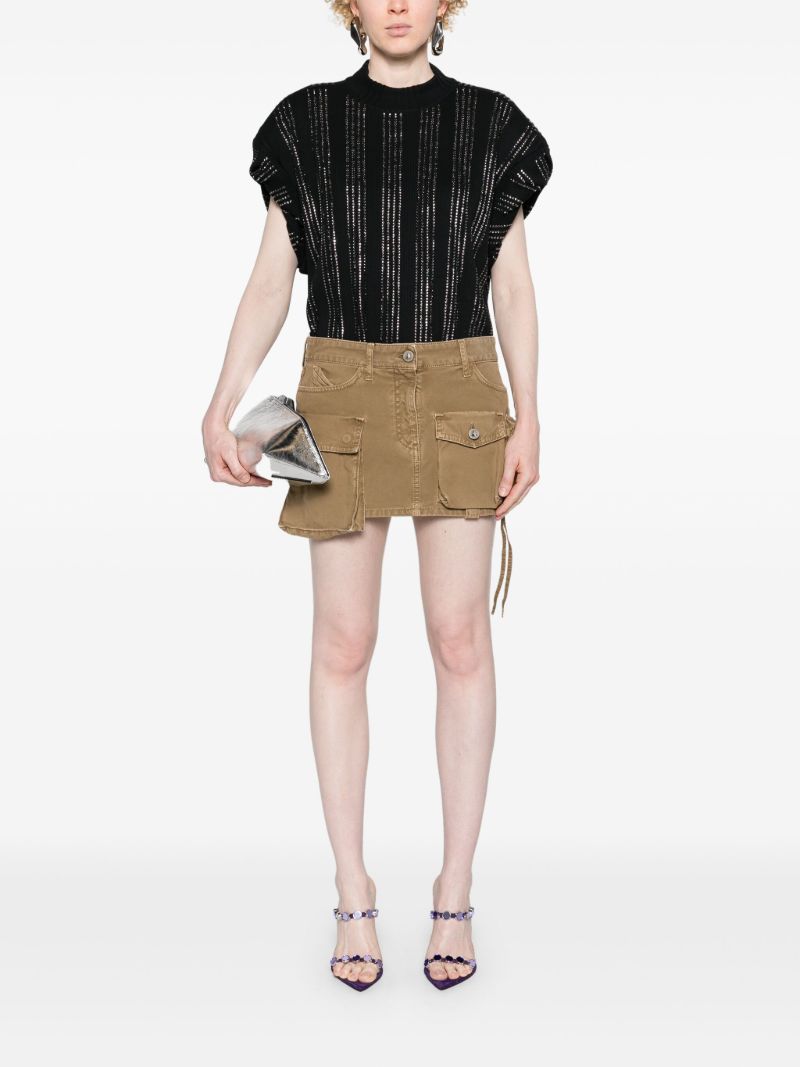 Black Crystal Cotton T-shirt