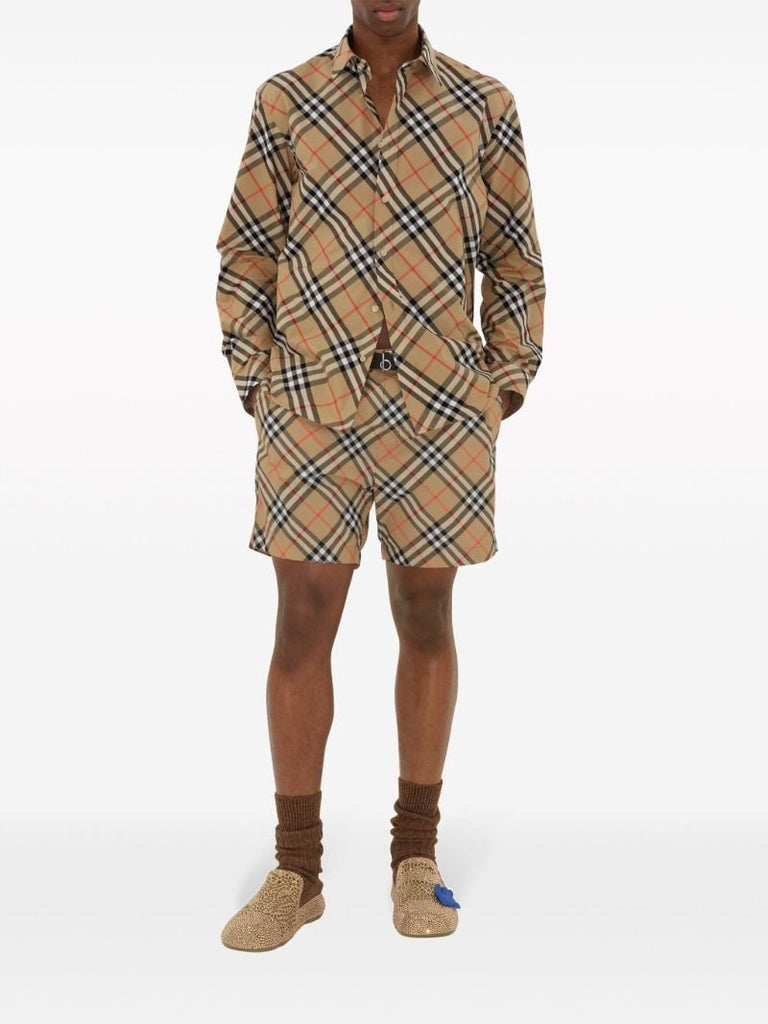 Neutral Vintage Check Cotton Shirt
