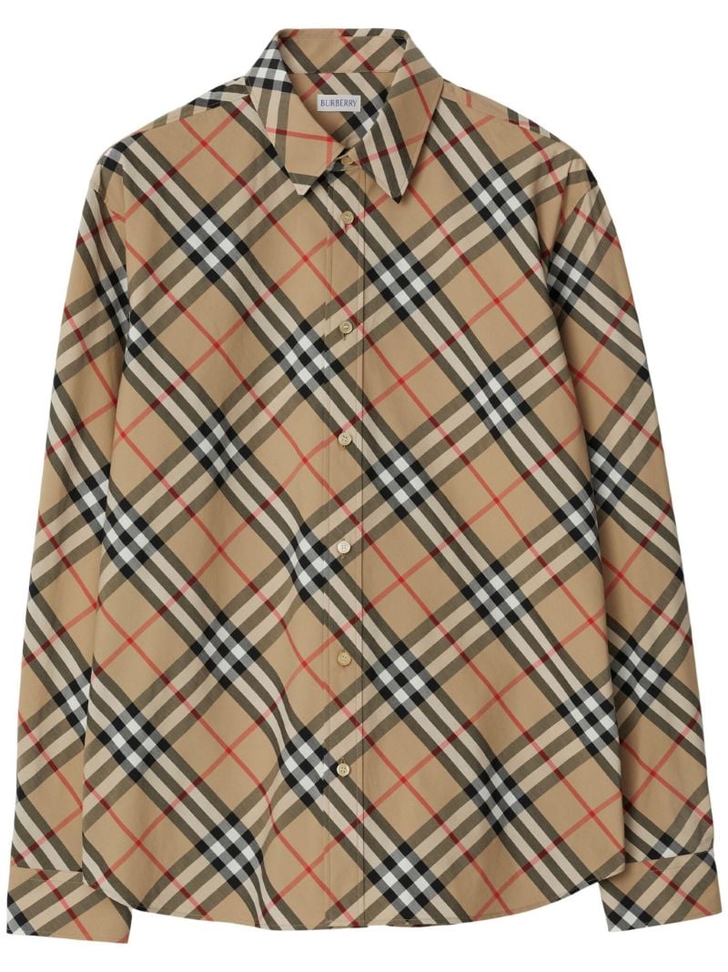 Neutral Vintage Check Cotton Shirt