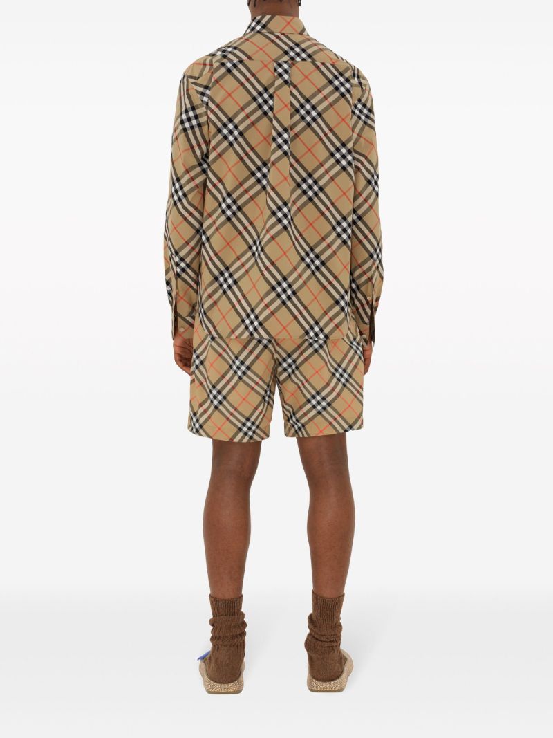 Neutral Vintage Check Cotton Shirt
