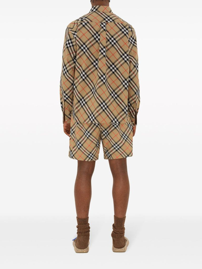 Neutral Vintage Check Cotton Shirt