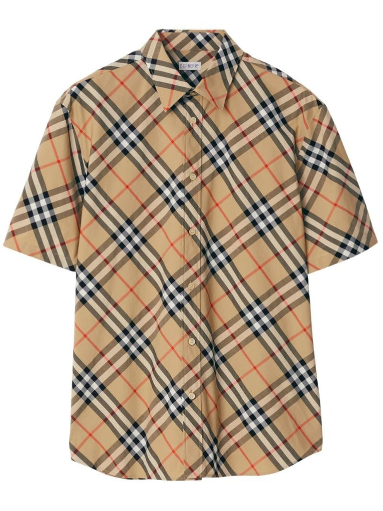 Neutral Vintage Check Cotton Shirt