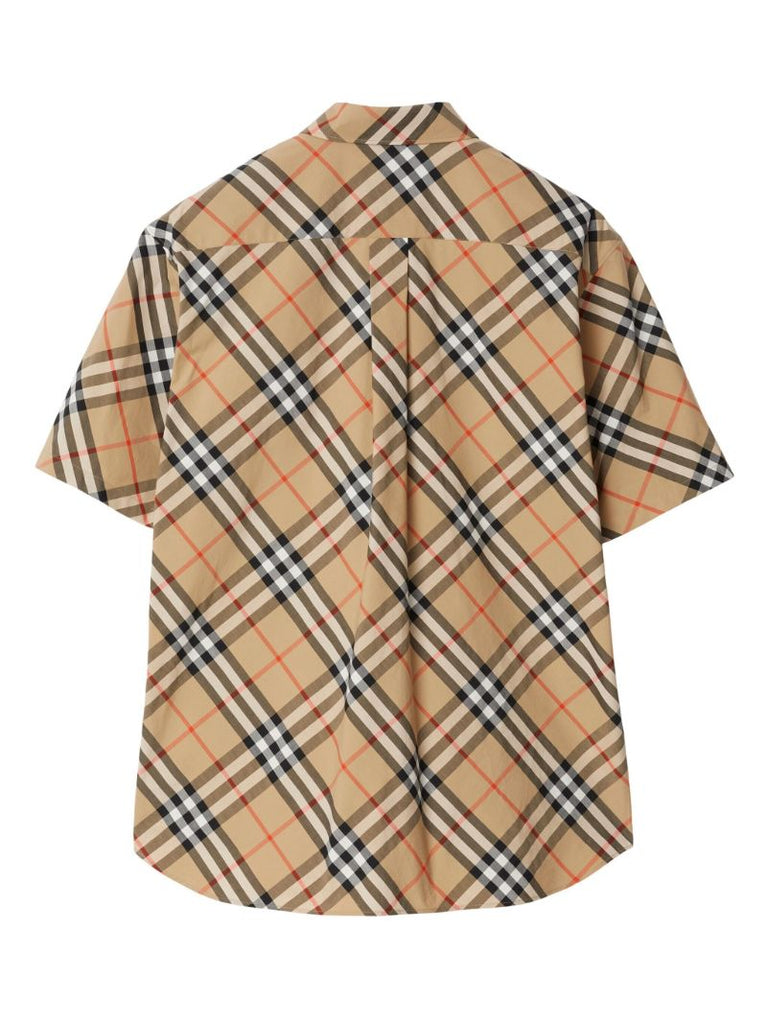 Neutral Vintage Check Cotton Shirt