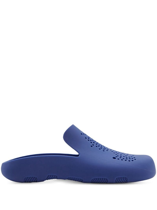 Blue Stingray Perforated Slippers