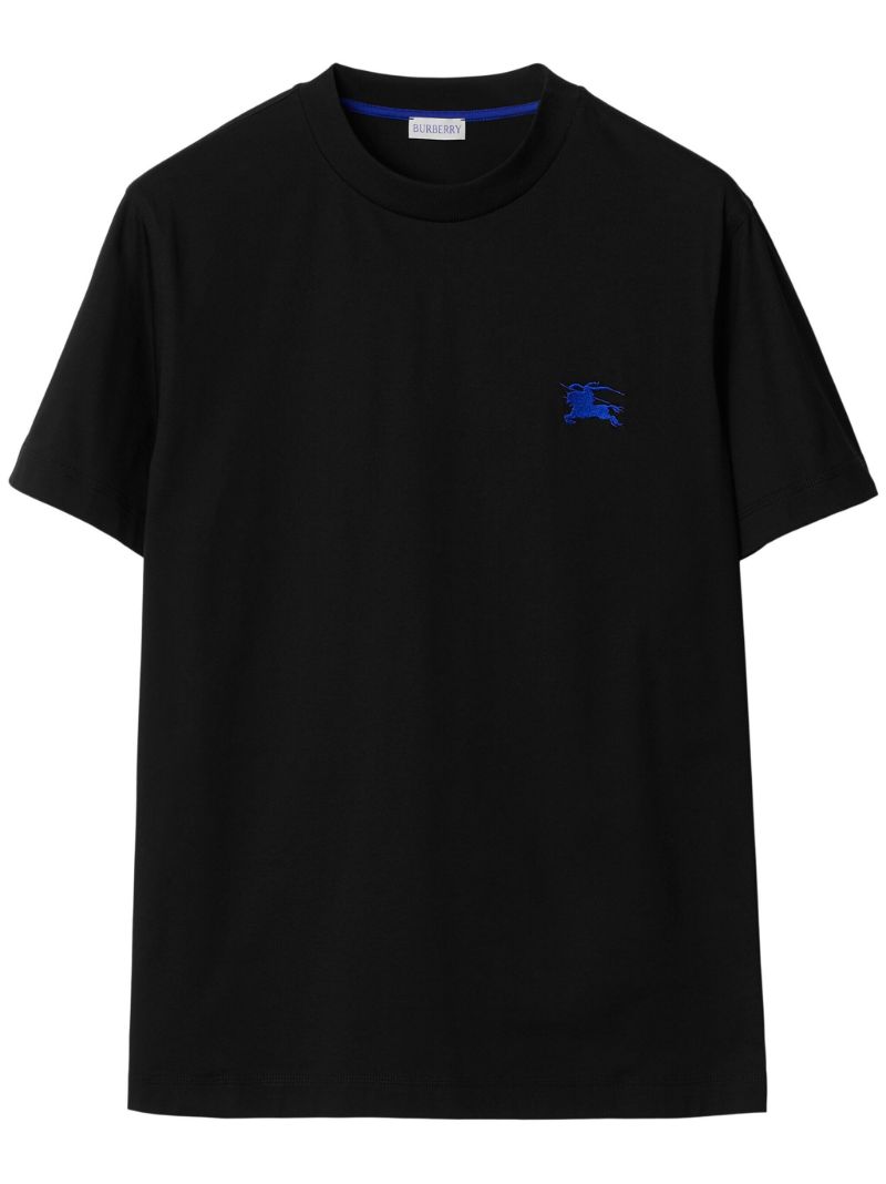 Black Edk-embroidered Cotton T-shirt