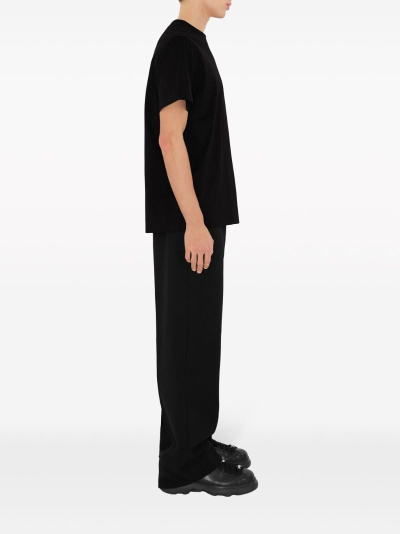 Black Edk-embroidered Cotton T-shirt