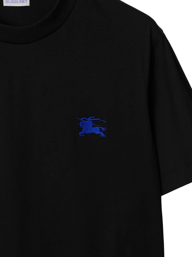 Black Edk-embroidered Cotton T-shirt