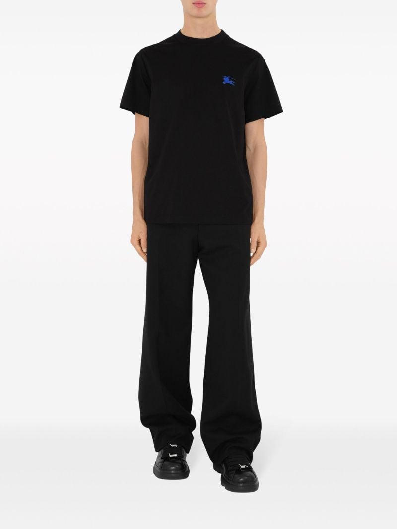 Black Edk-embroidered Cotton T-shirt