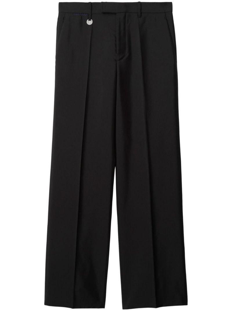 Black Straight-leg Tailored Trousers