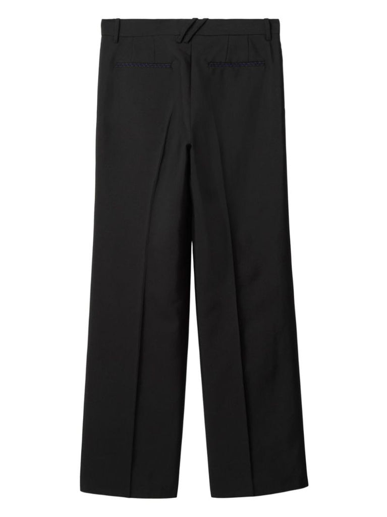 Black Straight-leg Tailored Trousers