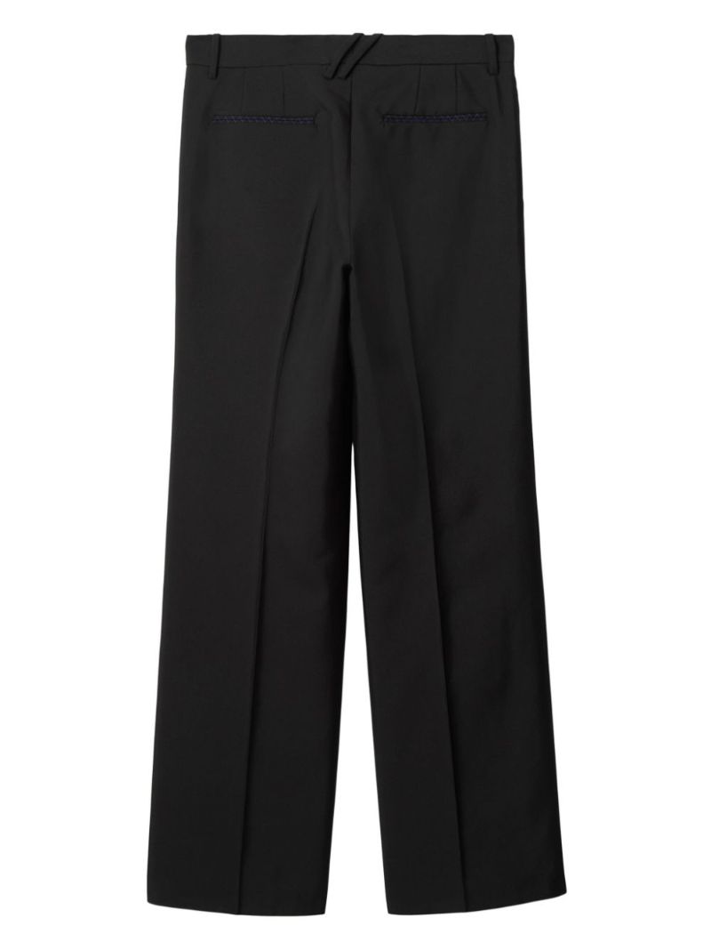 Black Straight-leg Tailored Trousers