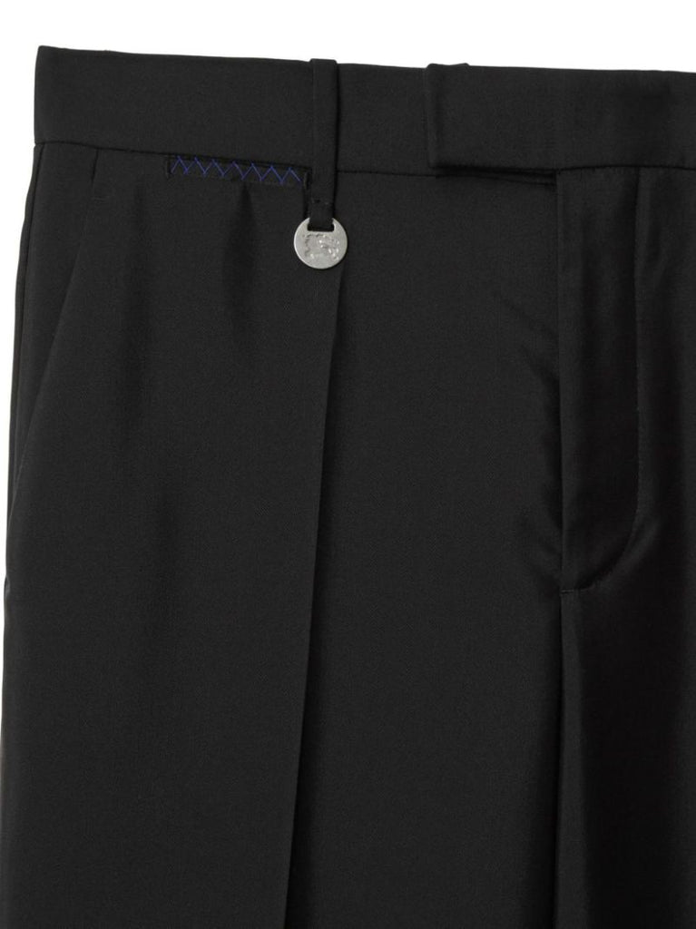 Black Straight-leg Tailored Trousers