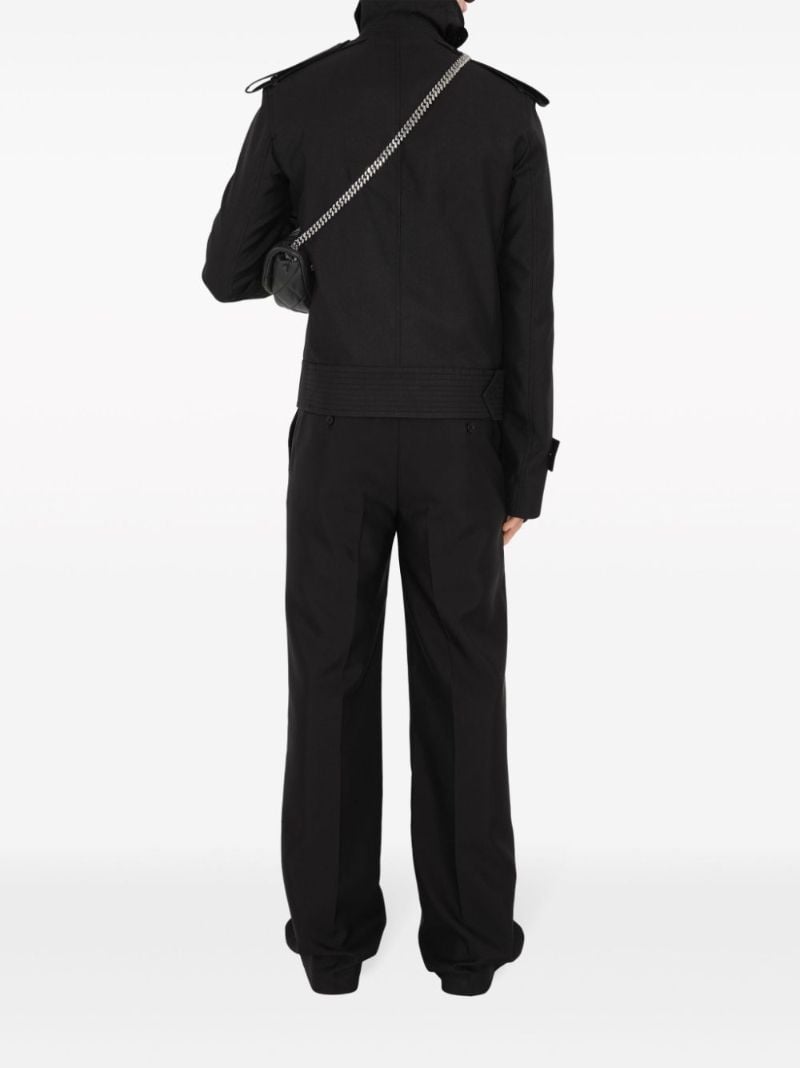 Black Straight-leg Tailored Trousers