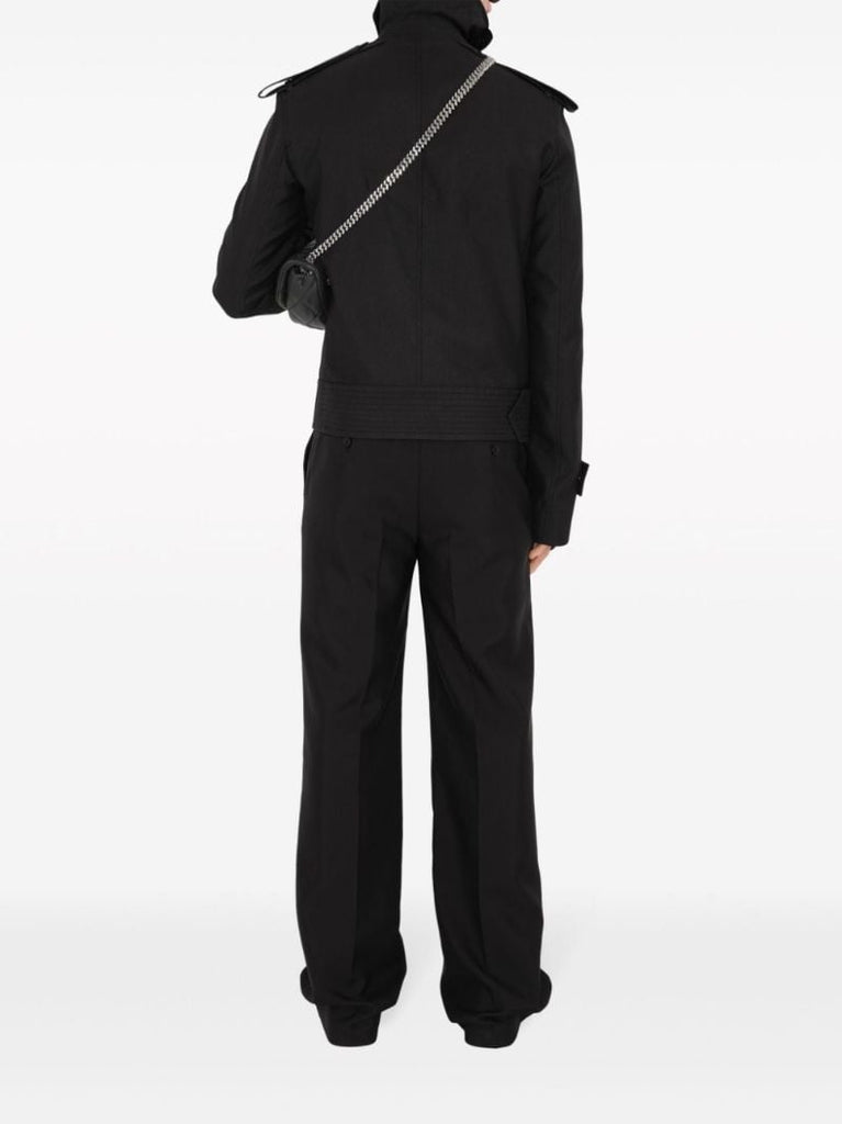 Black Straight-leg Tailored Trousers