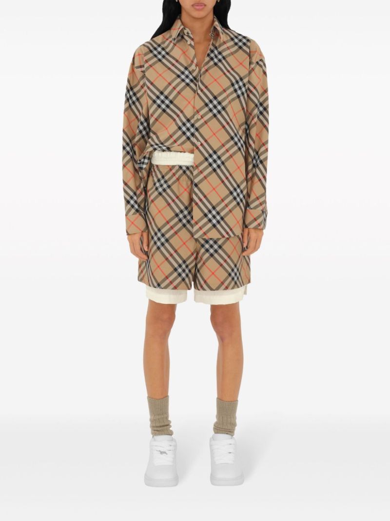 Neutral Nova Check Cotton Shirt