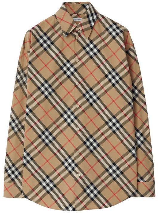 Neutral Nova Check Cotton Shirt