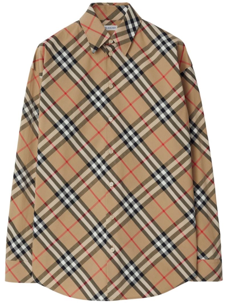 Neutral Nova Check Cotton Shirt