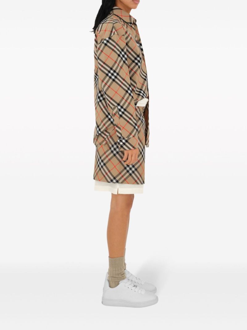 Neutral Nova Check Cotton Shirt