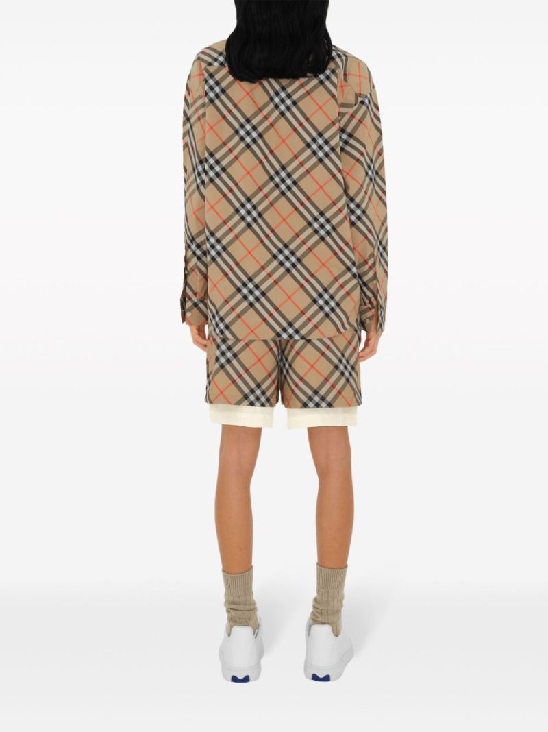 Neutral Nova Check Cotton Shirt