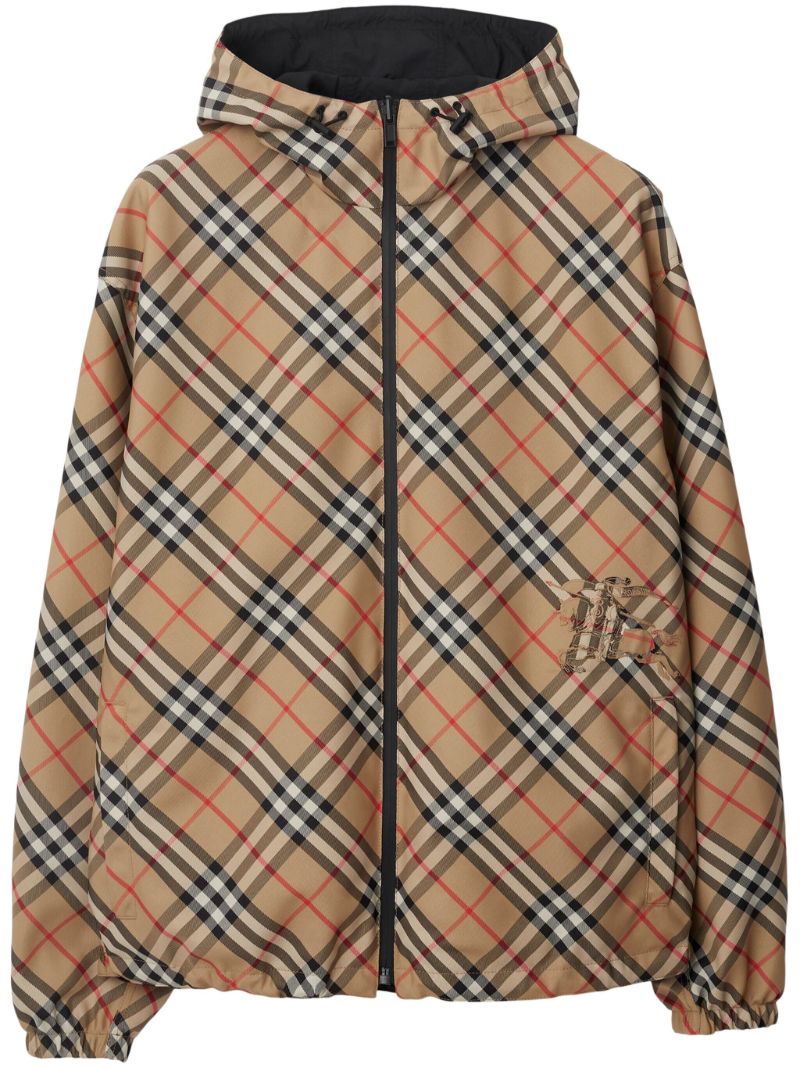 Neutral Vintage Check Reversible Jacket