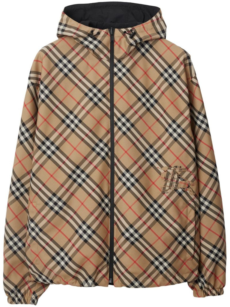 Neutral Vintage Check Reversible Jacket
