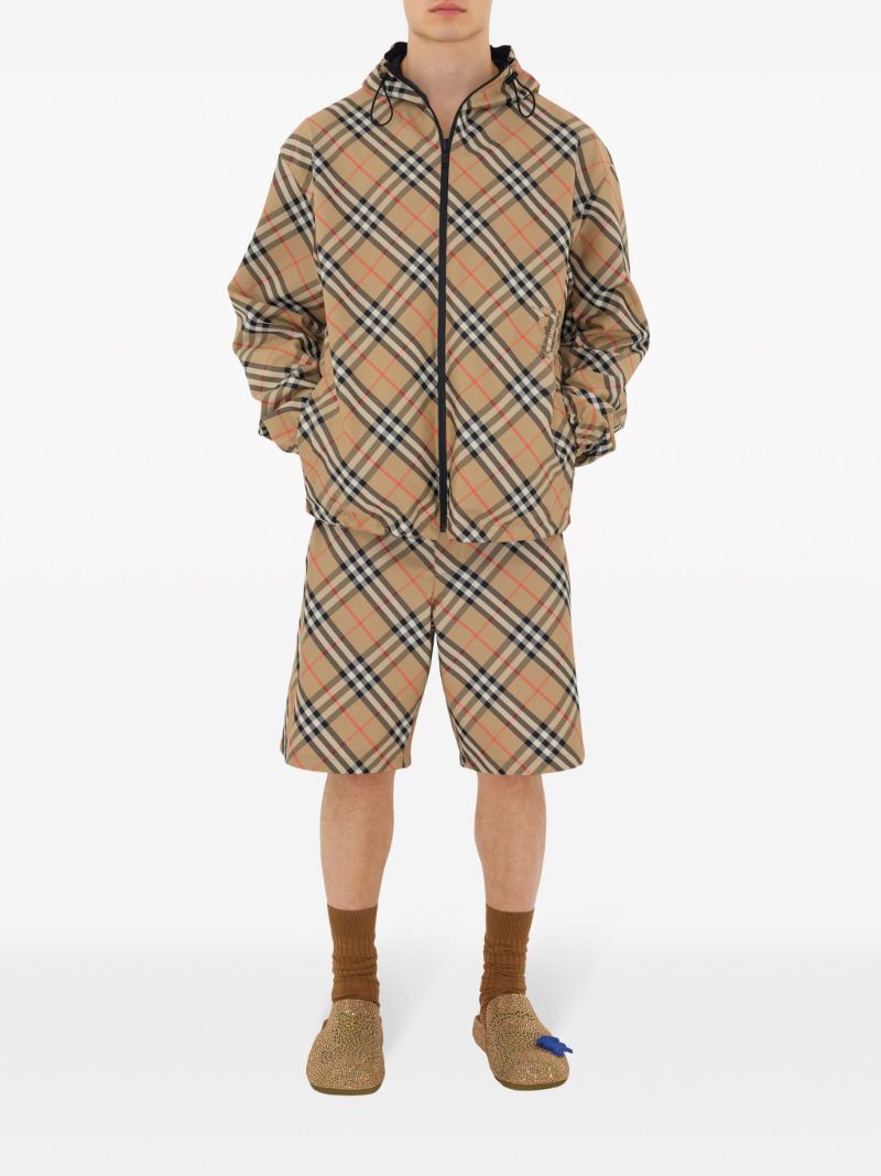 Neutral Vintage Check Reversible Jacket