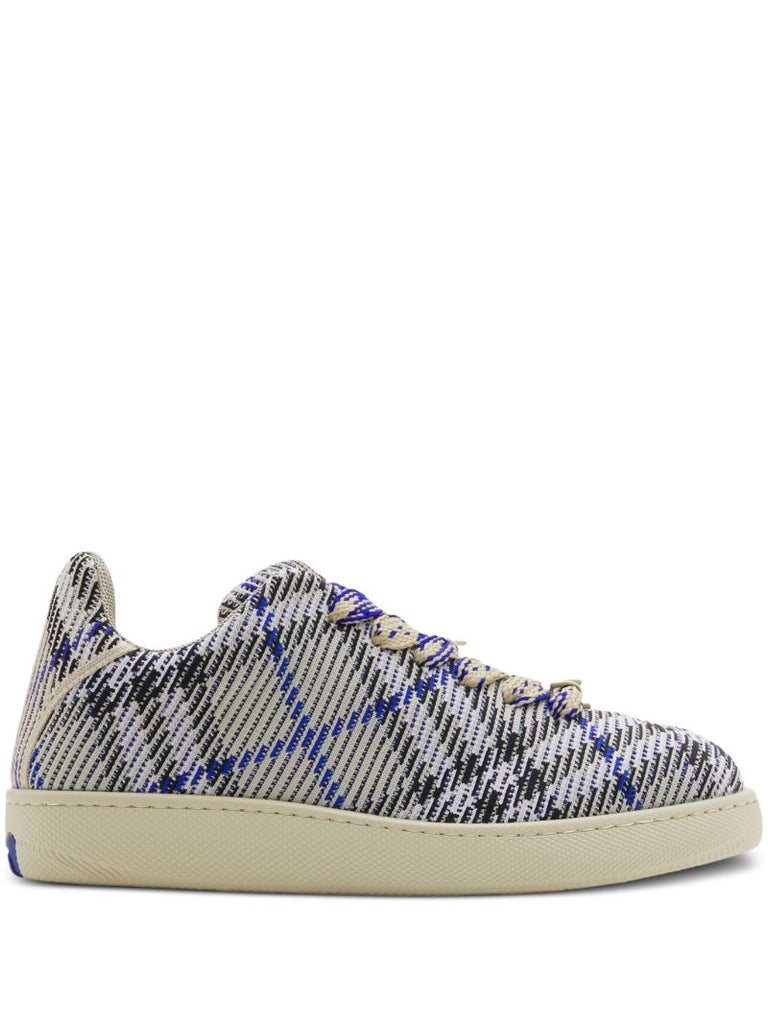 Neutral Box Chequered Sneakers