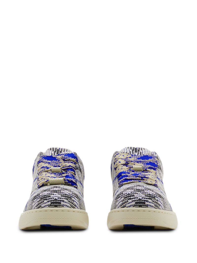 Neutral Box Chequered Sneakers