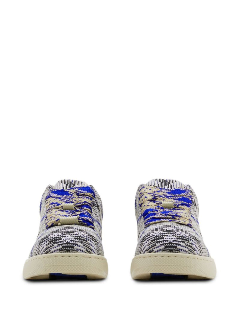 Neutral Box Chequered Sneakers