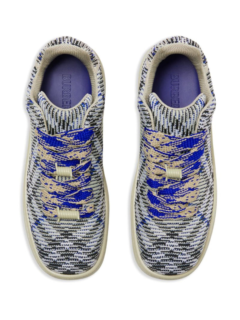 Neutral Box Chequered Sneakers
