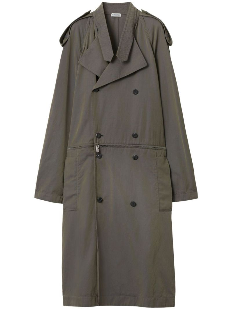 Grey Changeant Trench Dress