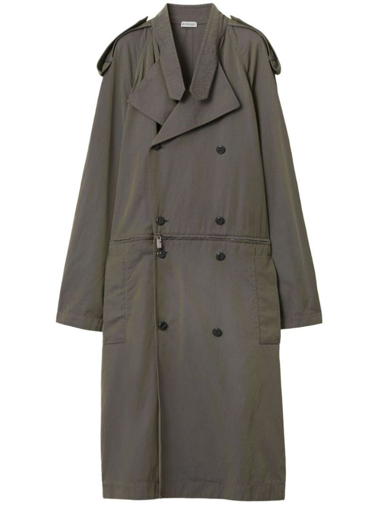 Grey Changeant Trench Dress