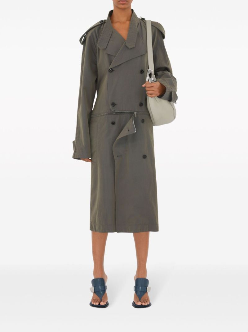 Grey Changeant Trench Dress