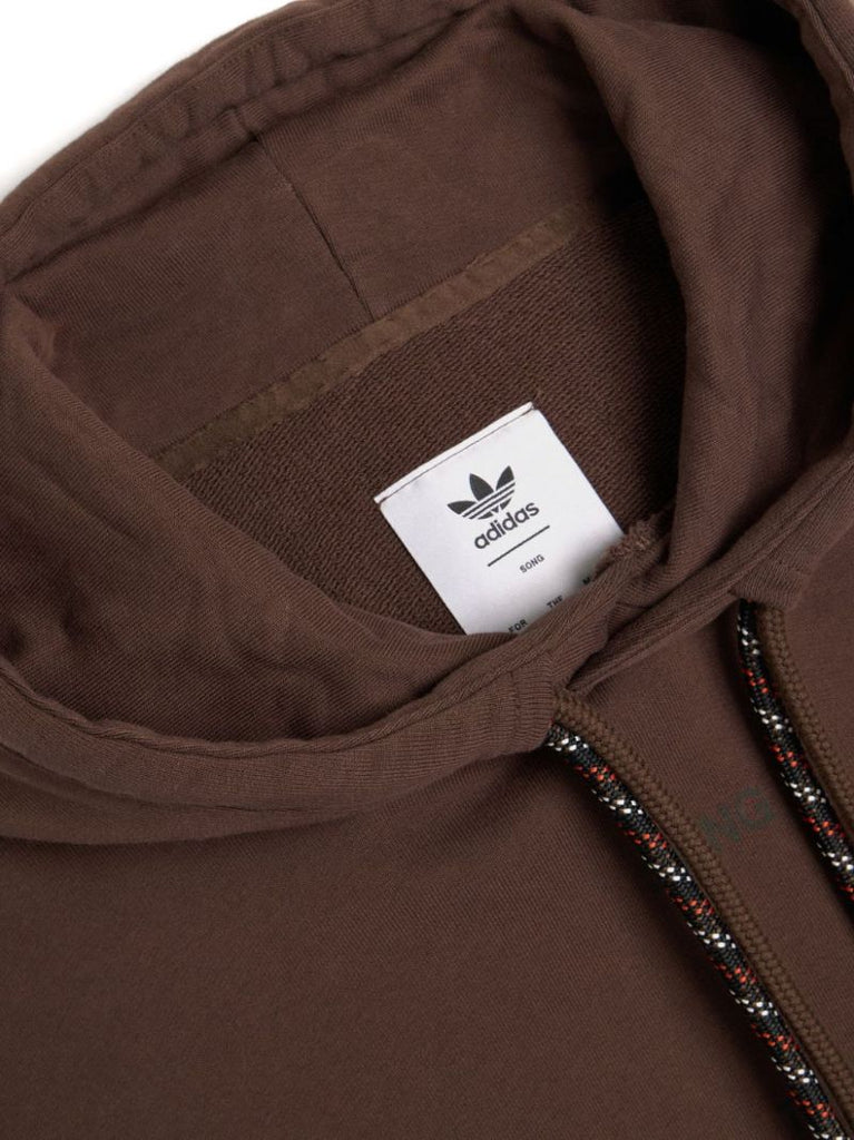 X Sftm Brown Logo-print Cotton Hoodie