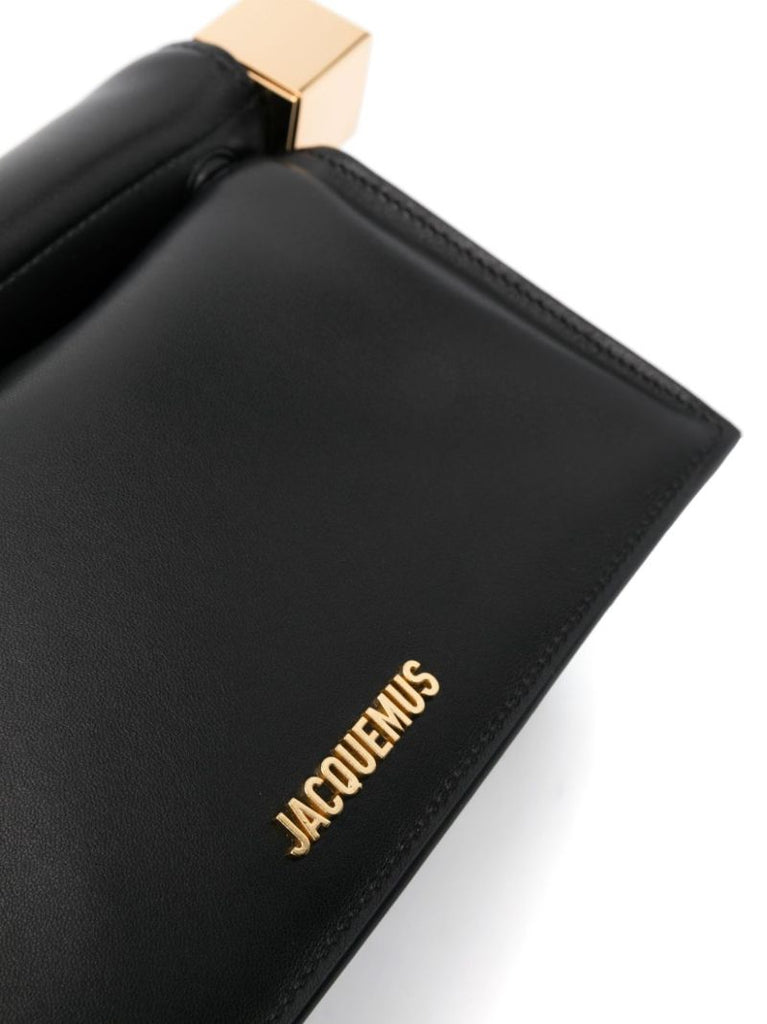 Black La Pochette Rond CarrÃ_x0083_Â© Leather Clutch Bag