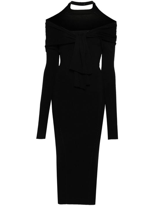 Black La Robe Doble Midi Dress