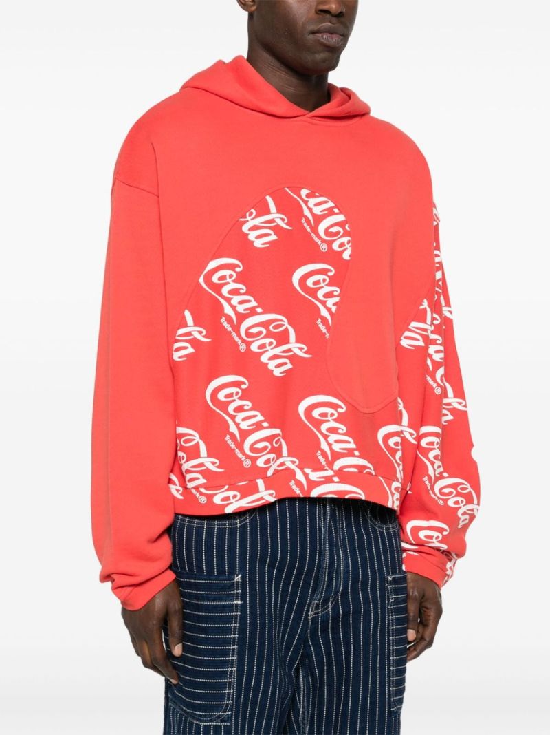 X Coca-cola Red Cotton Hoodie