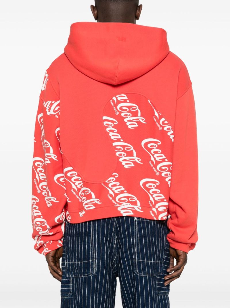 X Coca-cola Red Cotton Hoodie