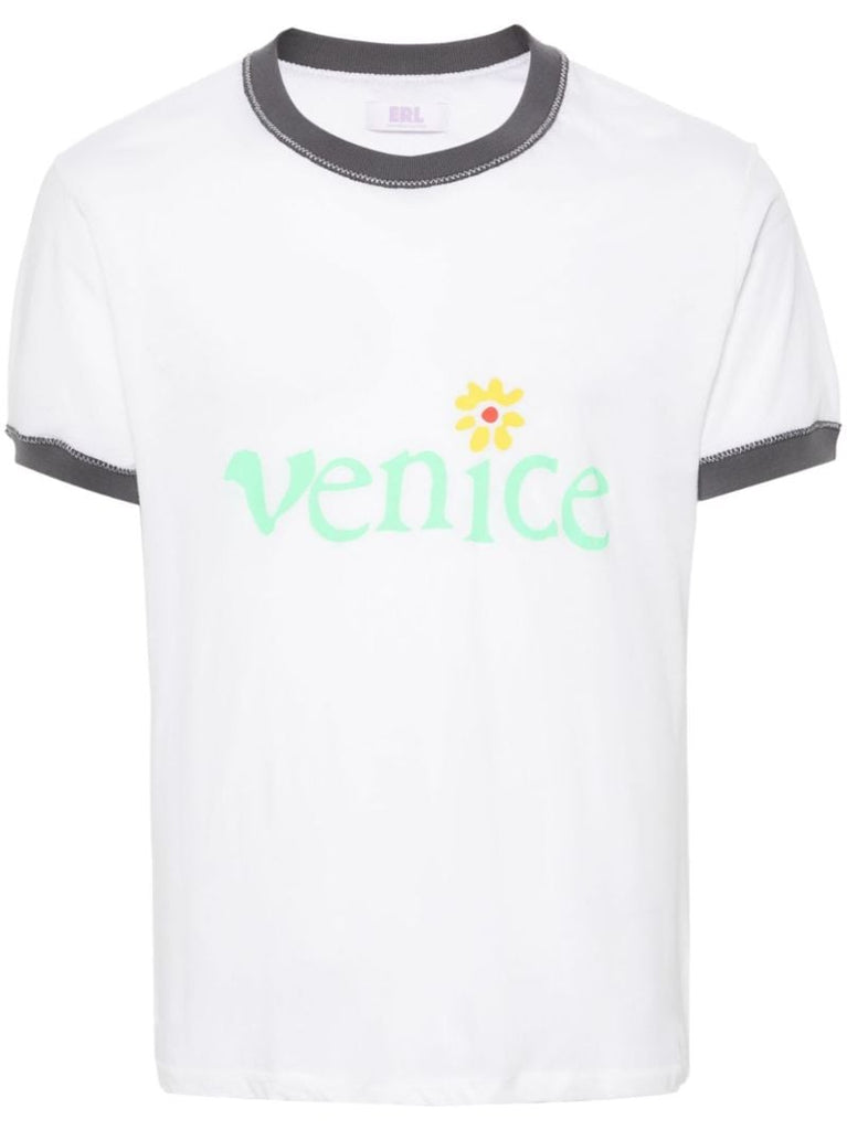 White Slogan-print Cotton T-shirt