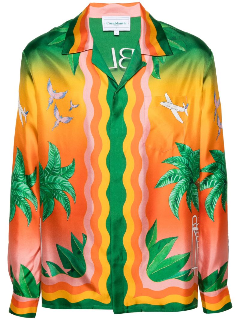 Orange Tennis Club En Fleur Shirt